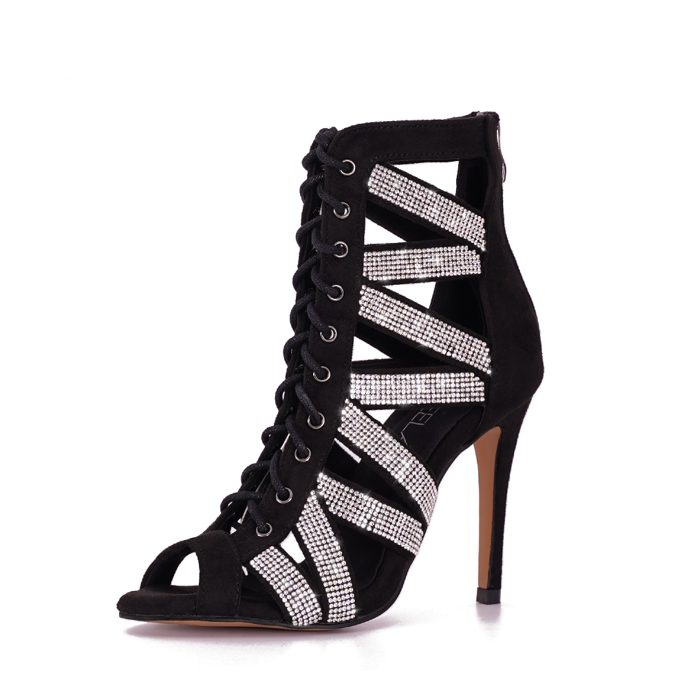 Sarah strass - Talons stilettos - Personnalisable Joheela - Heels dance shoes - Chaussure de danse talon