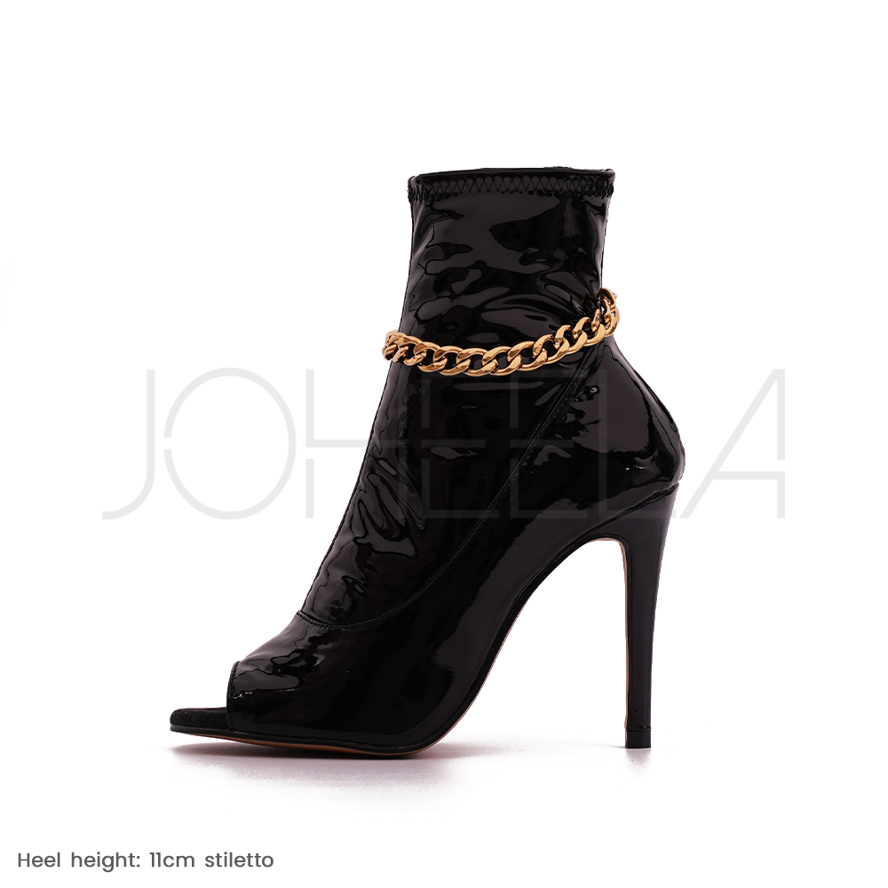 Aria - Gold chains - Stilettos heels - Customizable Joheela - Heels dance shoes - Heel dance shoe