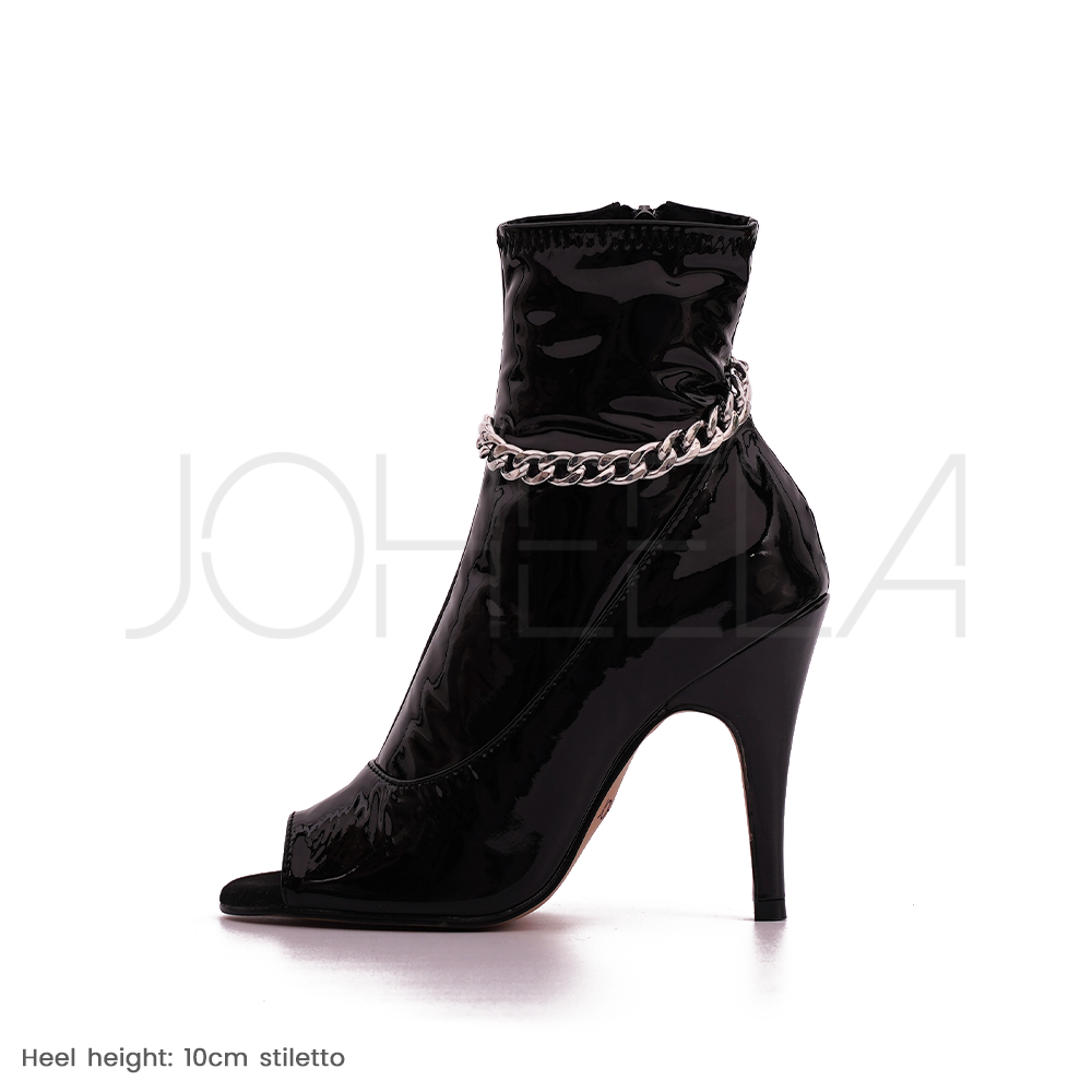 Aria - Chaînes argentées - Talons stilettos - Personnalisable Joheela - Heels dance shoes - Chaussure de danse talon