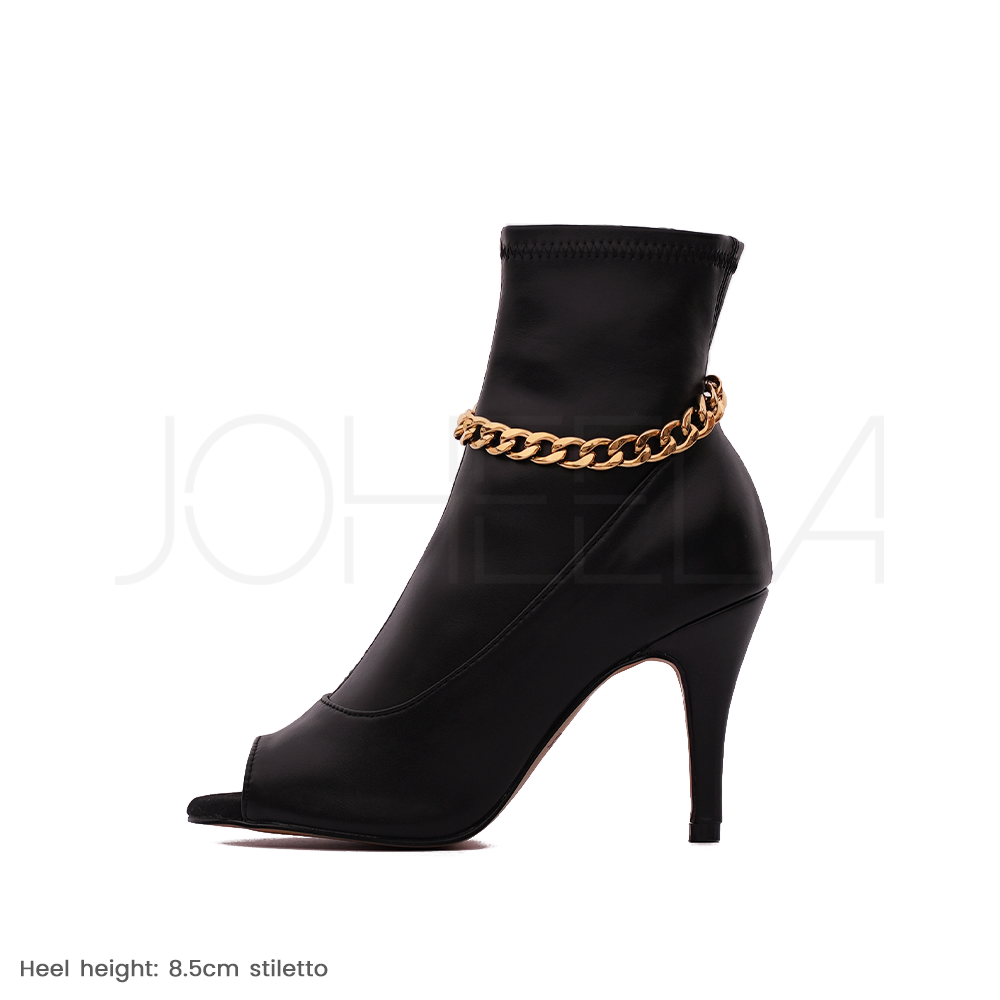 Ana - Chaînes dorées - Talons stilettos - Personnalisable Joheela - Heels dance shoes - Chaussure de danse talon