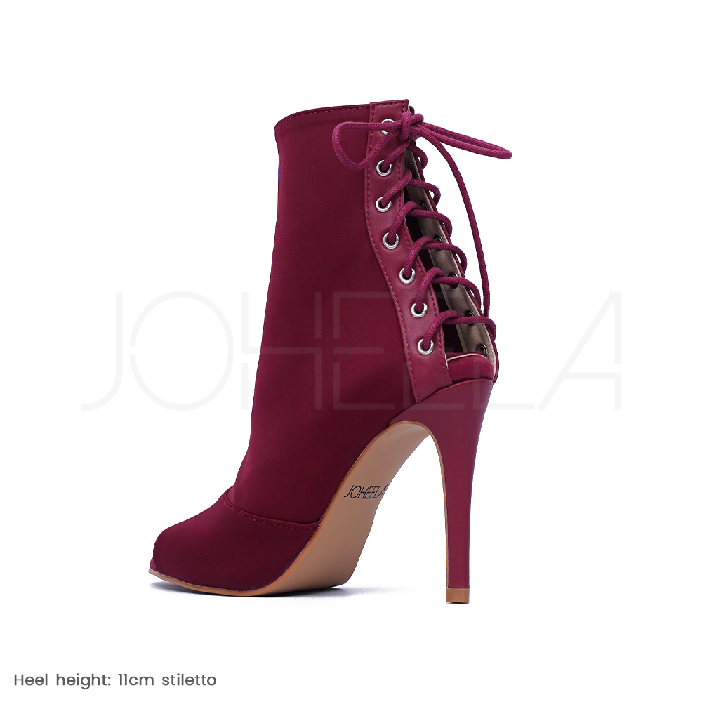 Louane bordeaux - Talons stilettos - Personnalisable Joheela - Heels dance shoes - Chaussure de danse talon