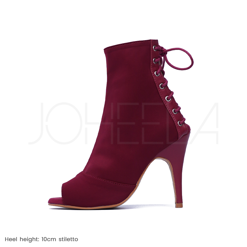 Louane bordeaux - Talons stilettos - Personnalisable Joheela - Heels dance shoes - Chaussure de danse talon