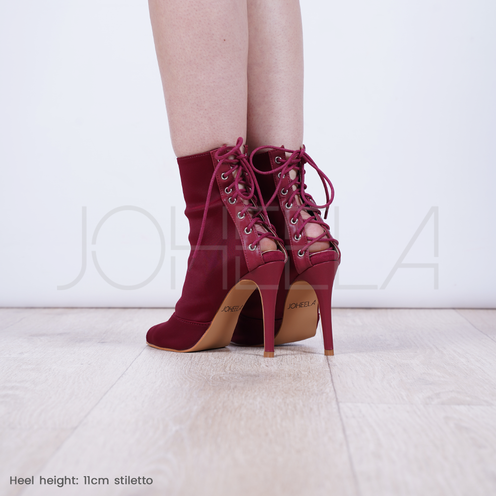 liquidación Louane burdeos - Tacón no estándar Joheela - Zapatos de tacón danza - Zapatos de tacón danza
