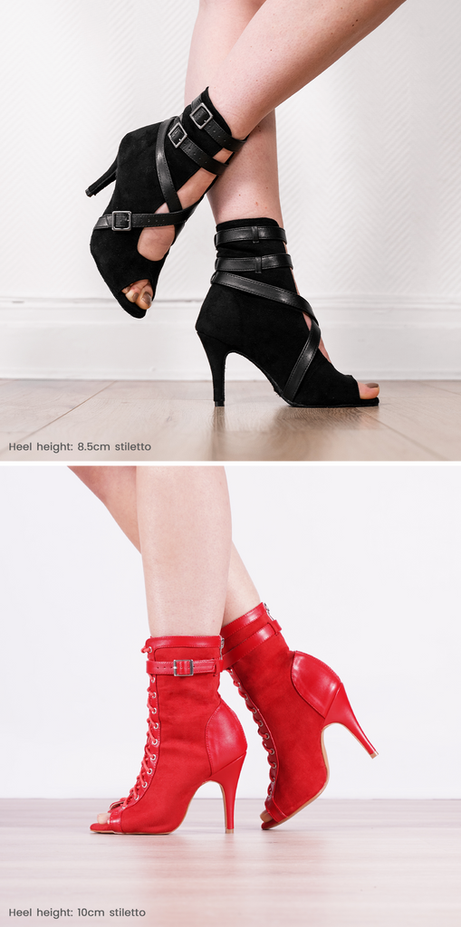 Women's Jzee Dance Stiletto High Heels Sandals Boots Peep Toe Latin Dance  Shoes | eBay