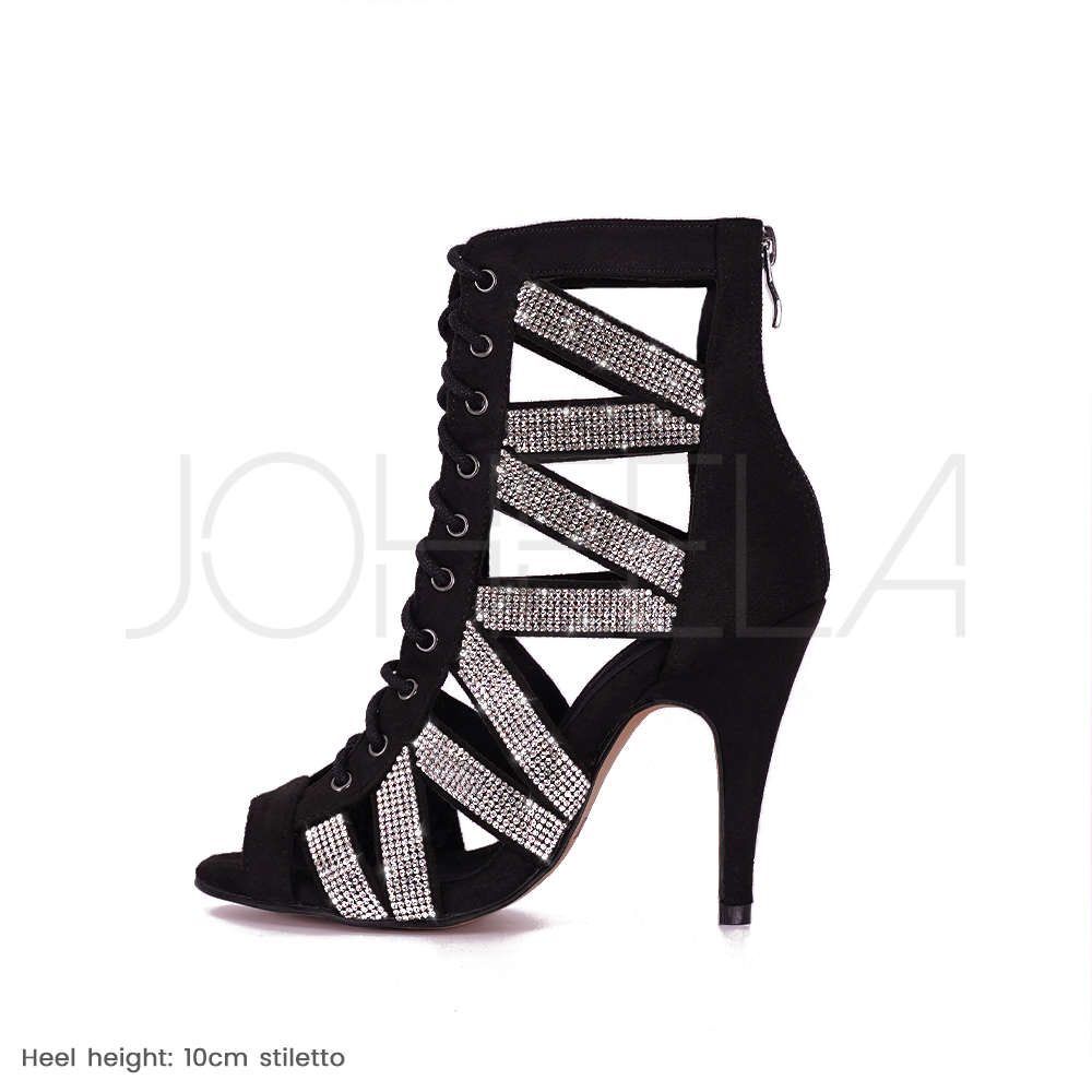 Clearance Sarah strass - Non-standard heel Joheela - Heels dance shoes - Chaussure de danse talon