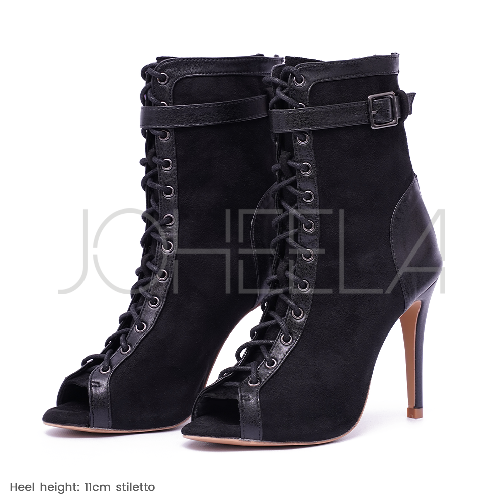 Emily noir - Talons stilettos - Personnalisable Joheela - Heels dance shoes - Chaussure de danse talon