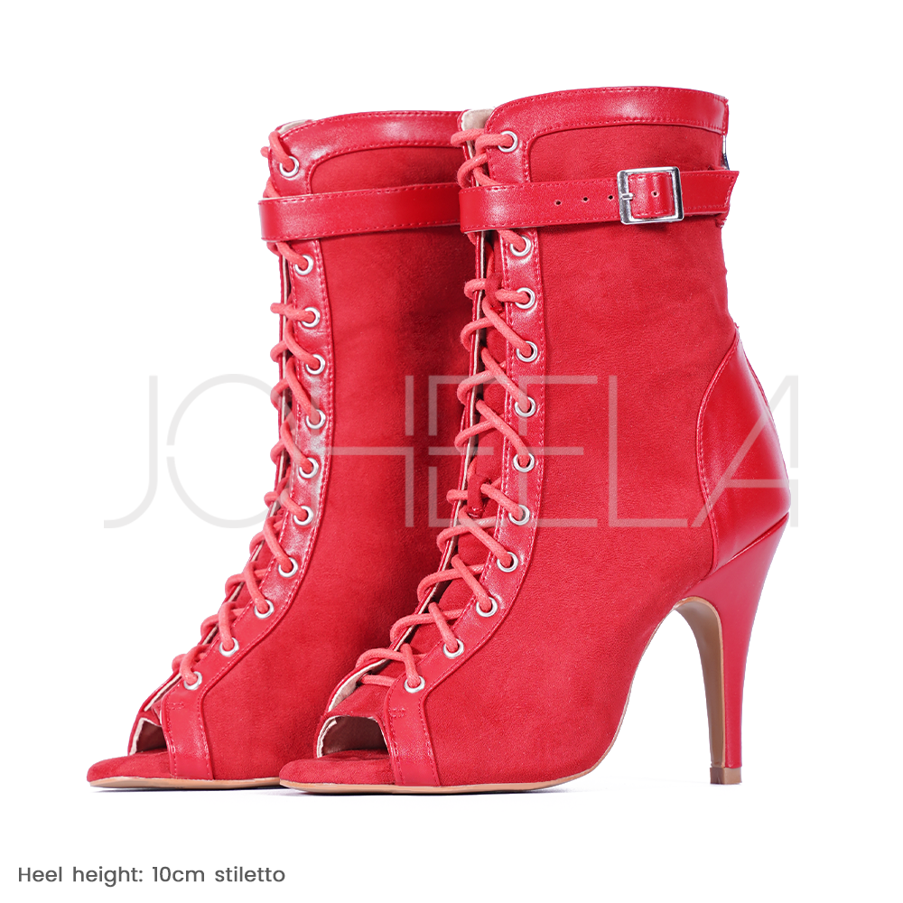 Emily Rouge - Talons stilettos - Personnalisable Joheela - Heels dance shoes - Chaussure de danse talon