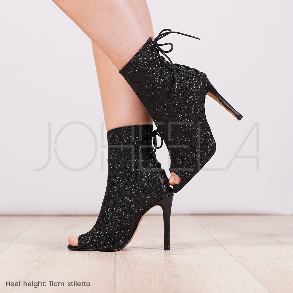 Louane édition glitters - Paire à la demande Joheela - Heels dance shoes - Chaussure de danse talon