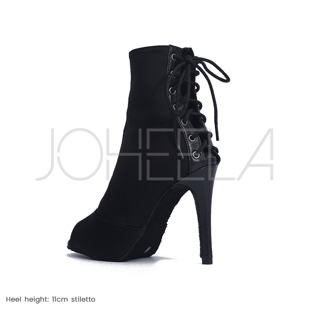 Louane negro - tacones stilettos - Personalizable Joheela - Tacones zapatos de baile - Chaussure de danse talon